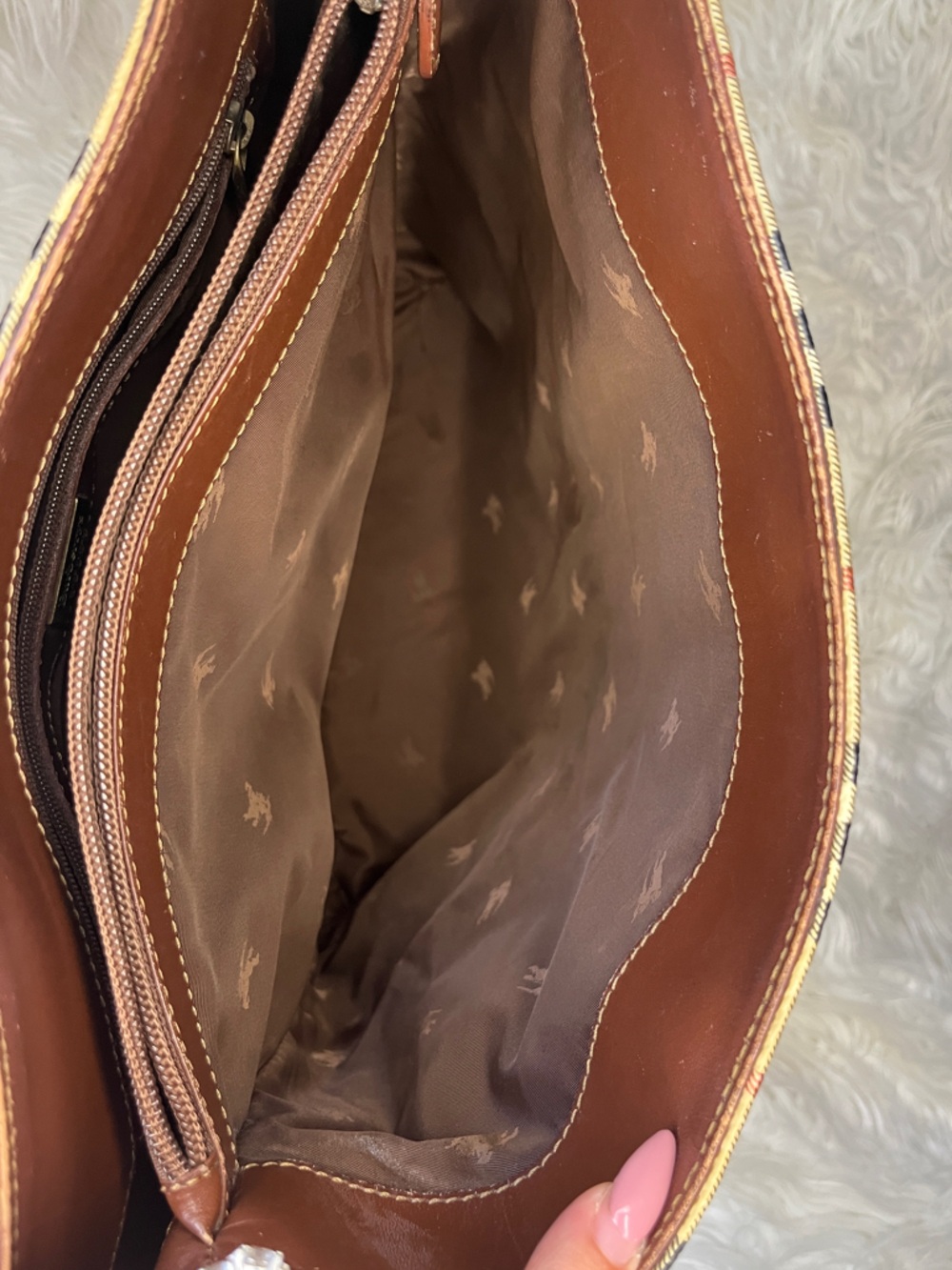 Vintage Burberry Haymarket check coated canvas tote - Picture 7 of 16